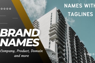 suggest brainstorm company, product and domain name with taglines