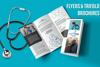 design professional medical, healthcare, homecare, clinical flyer or brochure