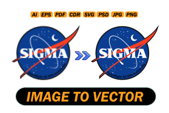 do manual vector tracing,  redraw logo, raster to vector