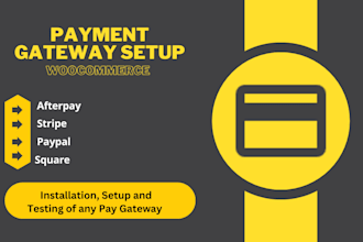 integrate and setup payment gateway on woocommerce