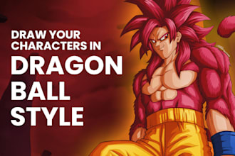 draw custom character in dragon ball style