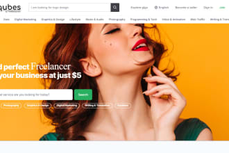 create small business, startup, freelance website like fiverr