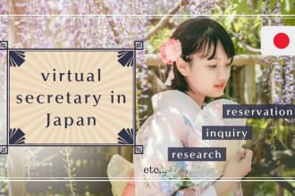 be your japanese virtual assistant and customer support