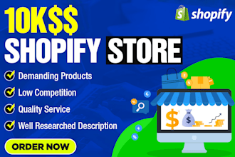 create branded dropshipping shopify store or shopify website with US suppliers