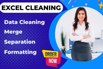 clean, organize, merge, format and rebuild excel or CSV data