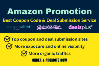 do amazon product promotion on coupon code submission website
