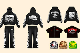 create streetwear design or y2k design, grunge clothing design