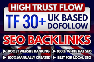 build high trust flow tf UK contextual seo dofollow backlinks