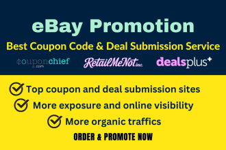 do ebay store promotion on coupon code submission websites