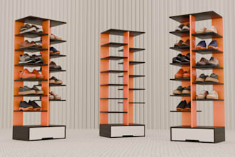 3d retail display stand, countertop, posm items, floor stand
