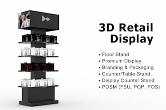 do product display counter, posm items, retail display stand