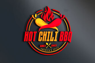 design restaurant, pizza, bbq, burger, drink, catering, food, kitchen logo
