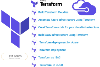 handle your development tasks using aws terraform and cloudformation