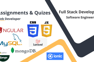 do angular,laravel,ionic,python,typescript assignment quizes