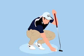 draw minimalist portrait sports cartoon illustration
