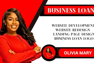 build a business loan website landing page mca website loan