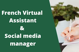 be your french virtual assistant and social media growth