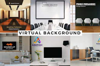 design a google meet and zoom virtual background