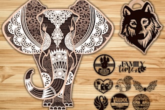 convert your any design to laser cut and engraving