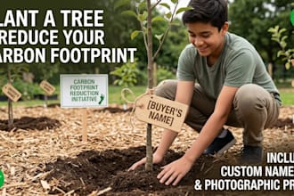 plant trees with your name tag to reduce your carbon footprint