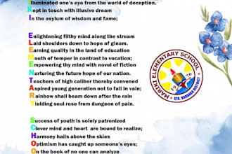 write a professional, acrostic and romantic poem for only 5