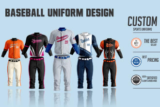 do custom baseball jersey and uniform design for sublimation