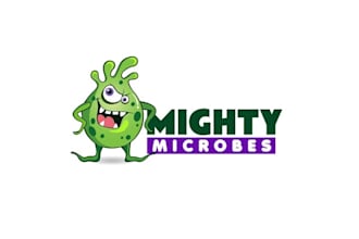 design pretty cool mighty microbe logo