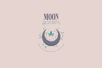 design established and dependable moon gardens logo