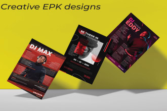 design epk electronic press kit,media kit or sales one sheet