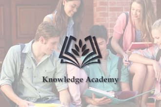create a education logo for school, college, institute, academy, library