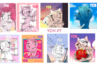 draw your sonic character in my ych template