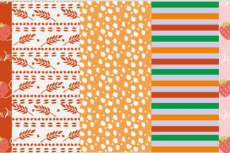 fall boho seamless digital papers, boho backgrounds
