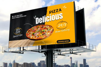 design digital billboard, signage, backdrop, and rollup banner