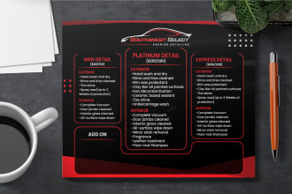 custom auto detailing service flyer for your automotive shop