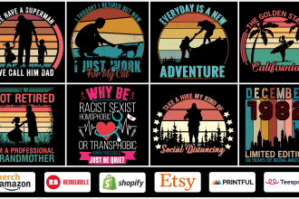 do vintage custom graphic t shirt typography t shirt design for merch by amazon