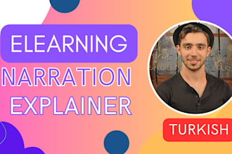 be your turkish male elearning, explainer, educational voice over narration