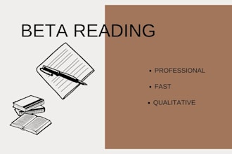 beta read your novel or manga and provide feedback