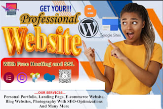 create a modern professional website with free hosting
