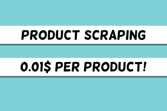 scrape product data, amazon, ebay, shopify