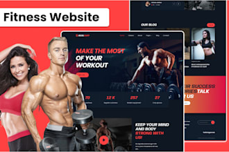 design a professional fitness trainer or gym website