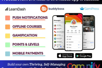help you launch a buddyboss app with gamipress gamification