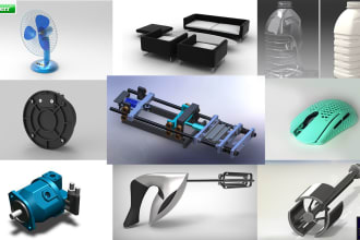 do 3d cad designing, industrial product and furniture design using solidworks