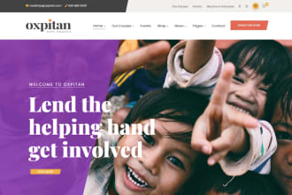 design non profit, charity, donation or fundraising website