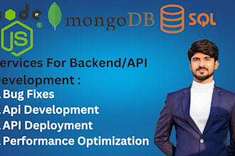 build and optimize custom apis with nodejs, expressjs, mongodb and sql