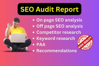 do website SEO audit, competitors analysis, and keyword research