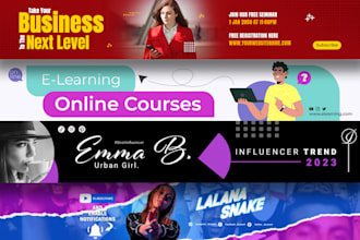 design a unique youtube banner, headers and covers