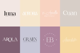 design a cosmetics or beauty brand logo in this style