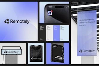do a modern logo for startups, tech, saas, software  and create brand identity