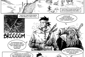 draw storyboard in medieval comic style