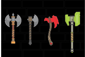 make minimal flat 2d weapons for your games and videos